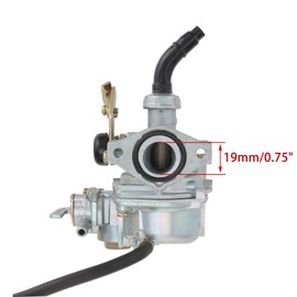 WOOSTAR PZ19 Carburetor with Fuel Switch Valve Replacement for Taotao GY6 50cc 70cc 90cc 110cc 125cc ATV 4 Wheeler Quad Dirt Pit Bike Go Kart Moped