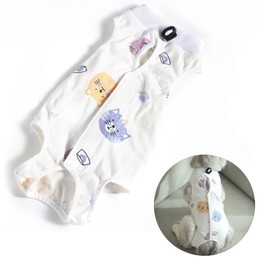 CGLRybO Cat Professional Recovery Suit for Abdominal Wounds or Skin Diseases, E-Collar Alternative for Cats and Dogs, After Surgery Wear, Pajama Suit