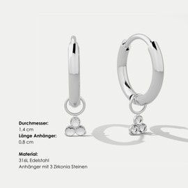 Jean & Len Evi Earring, Nickel, Lead and Cadmium Free, 316L Stainless Steel, 14K Gold Plated, Simple and Small Hoop Earrings for Every Day, Diameter: 1.4 cm, Waterproof Earrings Gold, Stainless Steel,