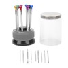 9pcs Screwdriver Set Flathead CrossHead Screwdrivers Kit with Rotating Base