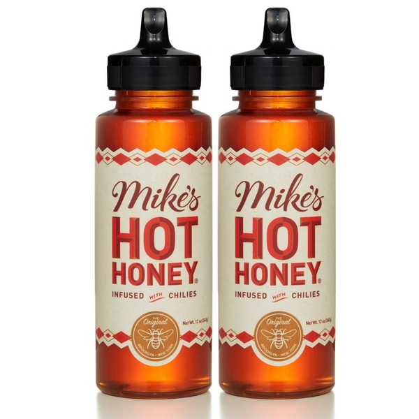 Mike’s Hot Honey, 12 oz Squeeze Bottle (2 Pack), Honey with a Kick, Sweetness & Heat, 100% Pure Honey, Gluten-Free & Paleo