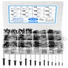 Besitu 520pcs Black Rivets Pop Rivets Assortment Kit,14 Sizes Aluminum