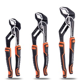 VANQUISH Tongue and Groove Joint Pliers 3 Pieces (8" 10" 12") Adjustable Water Pump Pliers with V-shaped Jaw Design (3205)