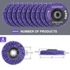 Vantego 10-Pack 4" × 5/8" Purple Paint Stripping Discs for