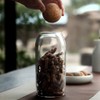 MOLADRI 800ML/27Oz Clear Glass Storage Cute Canister Holder Ball Wood