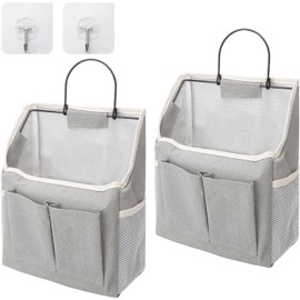 ZMDMAH 2 Pieces Hanging Storage Organisers, Hanging Bag Door Organiser, Waterproof Wall Organiser, Hanging Baskets, Foldable Hanging Bag with Pockets for Bathroom, Kitchen, Office, Motorhome