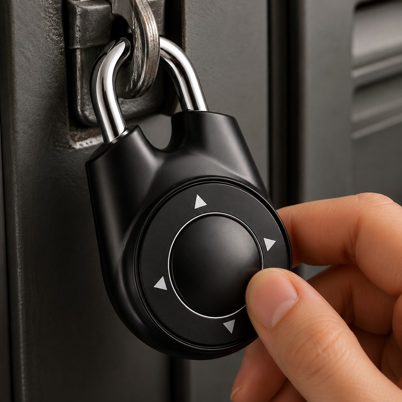 Directional Combination Padlock for Lockers – Resettable Keyless Metal Lock
