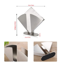 Niciksty Stainless Steel Napkin Holder, Napkin Holder for Tables, Napkin Holder for Kitchen, Modern Napkin Holder, for Worktop, Kitchen, Dining Table, Picnic, Party