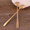 Gold Soup Spoon, Brass Long Handle Mixing Spoon Dessert Spoon