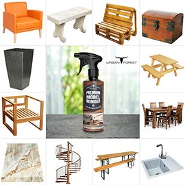 PREMIUM MÖBEL REINIGER Holzreiniger für Möbelpflege Reinigungsmittel für Möbel, Lackoberflächen, Kunststoffoberflächen, Kunstleder, Natur- u. Kunststeine, Lederoberﬂächen URBAN FOREST 500ml