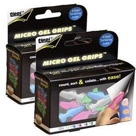 Lee Products Co. Lee Tippi Micro Gel Fingertip Grips - Assorted Sizes - 10 Pack (61410) -2 Pack