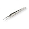 Vetus Tweezer Non-Magnetic Stainless Steel Curved Slant Tip Eyelash Eyebrow