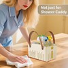 Portable Shower Caddy,Foldable Shower Caddy with Handle and Adjustable Divider,Plastic