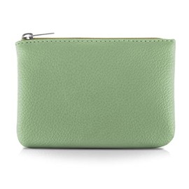 TIESOME Monedero de monedero de poliuretano con patrón de lichi con cremallera, monedero portátil para mujer, monedero mini monedero para mujer, bolsi