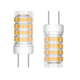 SZKOV 2-Pack GY6.35 LED Bulb 4W GY6.35 Bi-pin Base 40W GY6.35 Halogen Bulb Replacement T4 JC Type LED Bulb AC/DC 12V Dimmable for Pendant Light,Desk Light,Landscape Lighting (Warm White 3000K, 12V)