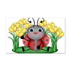CafePress Ladybugs and Flowers Rectangle Car Bumper Magnet
