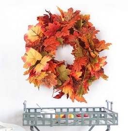 Krilira Fall Decor Leaf Garland 68Inches, Thanksgiving Maple Leaves Garland, Autumn Leaves Hanging Vines Fall Decorations for Home Bedroom Staircase Party Indoor Outdoor (Thanksgiving Day)