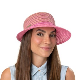 Seeberger Levia Schute Summer Hat Sun Hat Garden Hat Beach Hat Women – with Peak Summer Spring Summer – One Size Light Blue