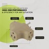 GoGreen Power (GG-3406BE) 3 Wire Cube Adapter, 3-Outlet Wall Tap