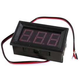 MATEE 3-Wire Digital Voltmeter DC 0.00-30.0V with Blue LED Display and Reverse Polarity Protection