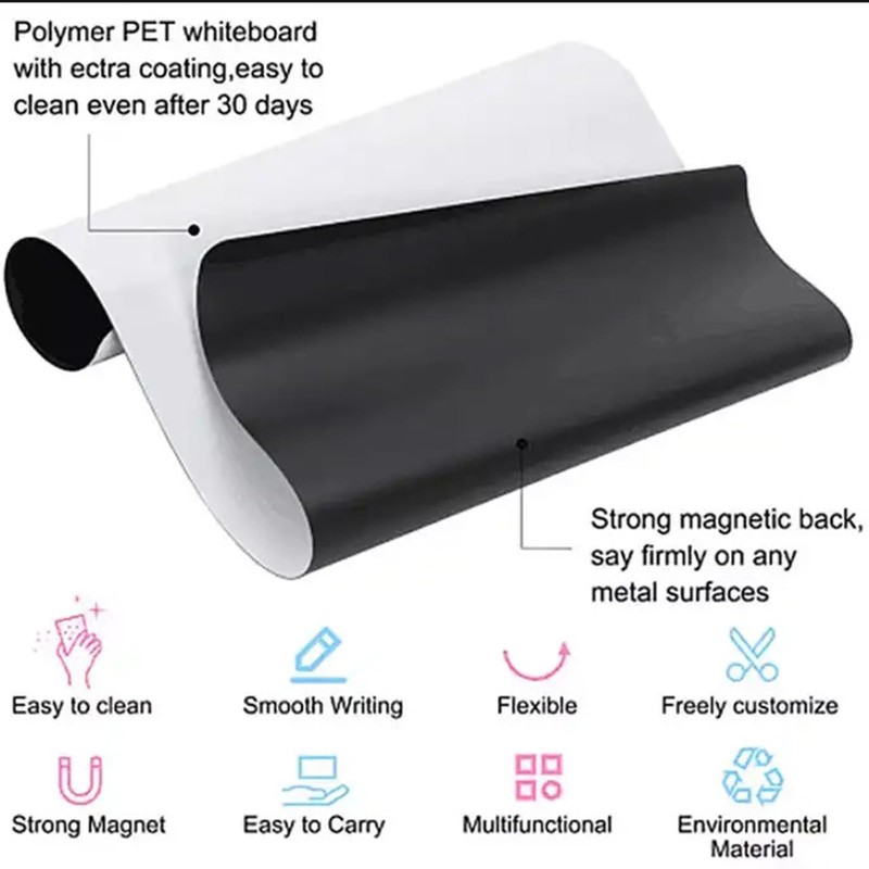 Betorcy Small Magnetic Dry Erase Board Sheet for Fridge, 8"x12"