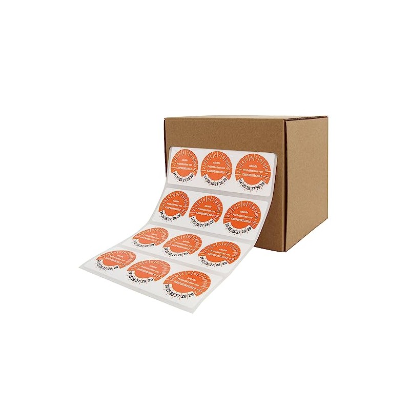 1000 Test Badges 18 mm Tested According to DGUV Regulations