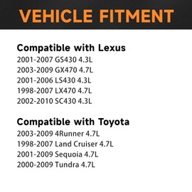 8Pcs UF230 Ignition Coil Pack & Iridium Spark Plugs Compatible with Toyota & Lexus 4Runner Land Cruiser Sequoia Tundra 4.7L, GS430 GX470 LS430 LX470 SC430 4.3L 4.7L 2000 2001 2002 2003 2004 2005