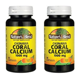 네이쳐스 블랜드 오키나와 코랄 칼슘 1000mg 60정 2개 Nature's Blend Okinawa Coral Calcium 1000mg 60 Tablets 2 Pack