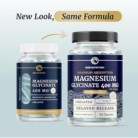 Suplemento de glicinato de magnesio  Microperlas avanzadas  Quelado para máxima absorción  400 mg de bisglicinato de magnesio en polvo por ración
