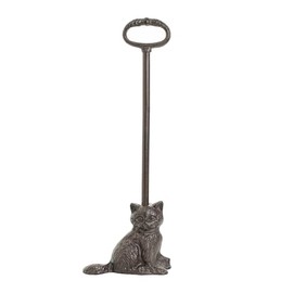 Sungmor Portable Door Stopper Wedge | 21.6" Tall Lovely Cat Door Holder | Cast Iron Heavy Duty Animal Statue Door Stops with Handle | Antique Style Decorative Ornaments for Home or Yard