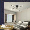 AIRYPHANT Modern LED Chandelier 18W Dimmable Black Semi Flush Mount