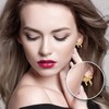 Gold Silver Bow Earrings, Classic Ribbon Bow Stud Earrings, Cute