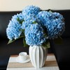 DUYONE 4PCS Artificial Flowers Large Hydrangeas Flowers Latex Bouquet for