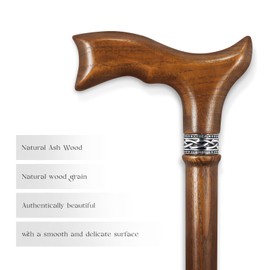 JOYBEAU Wood Walking Cane for Men and Women Handmade Ergonomic Wooden Cane Walking Sticks for Seniors Cool Canes