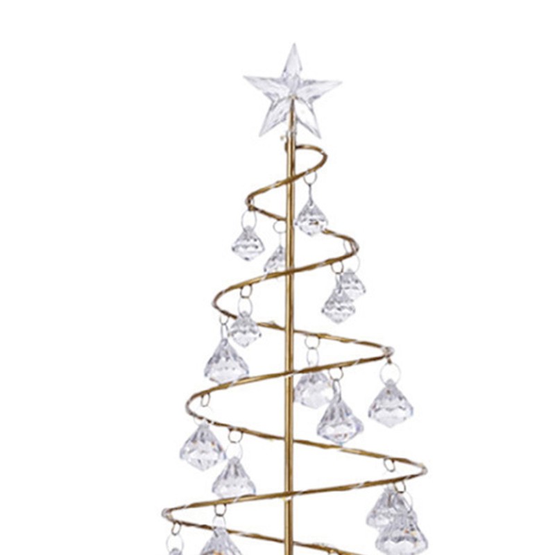 Christmas Crystal Tree Lamp Acrylic Crystal Pendant Christmas Decorative Desk
