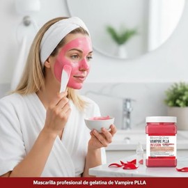 Bloom&Glow- Mascarilla profesional de gelatina de Vampire PLLA/Mascarilla Facial Vampiro: PLLA, Piel Radiante. 650 gramos
