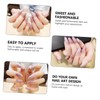 WOONEKY 24pcs Marble False Nails Full Cover for Women Stylish