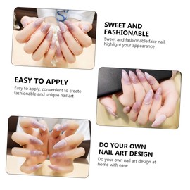 WOONEKY 24pcs Marble False Nails Full Cover for Women Stylish Manicure Fake Nails for Parties Daily Life Special Occasions Unique Design for