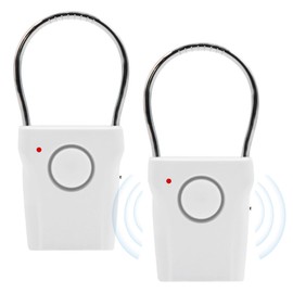 Pack of 2 Door Handle Alarm, Door Handle Alarm 120 dB Window Alarm Touch Sensor Freezer Door Alarm Handle Alarm Home Security Alarm Door Window Sensor Entrance Alarm Door Alarm Door Alarm for Home