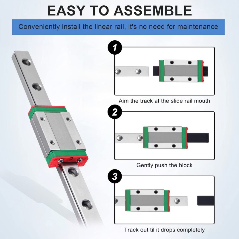 CNCMANS MGN12H 150 mm Miniature Linear Rail Guide MGN12 150