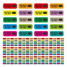 Lurrose Rectal Use Only Stickers 20 Sheets Party Decorations Funny Sticker Decals Decorative Items