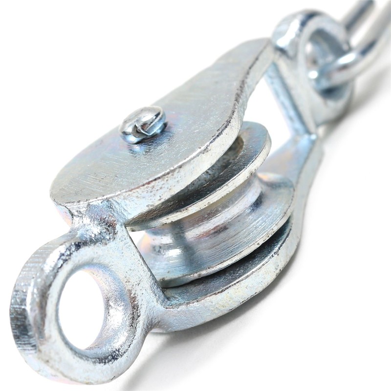 Heavy Duty Washing Line Pulley & Hook - Galvanised Steel