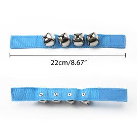 Boguish 12 Pcs Jingle Bells, Wrist Bells, Percussion Instruments Musical Rhythm Band with 4 Silver Bells for Party Christmas, MultiColor