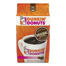 Dunkin' Original Blend Medium Roast Whole Bean Coffee, 20 Ounces