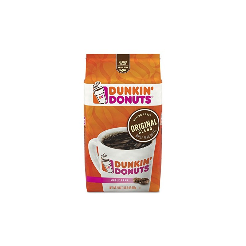 Dunkin' Original Blend Medium Roast Whole Bean Coffee, 20 Ounces