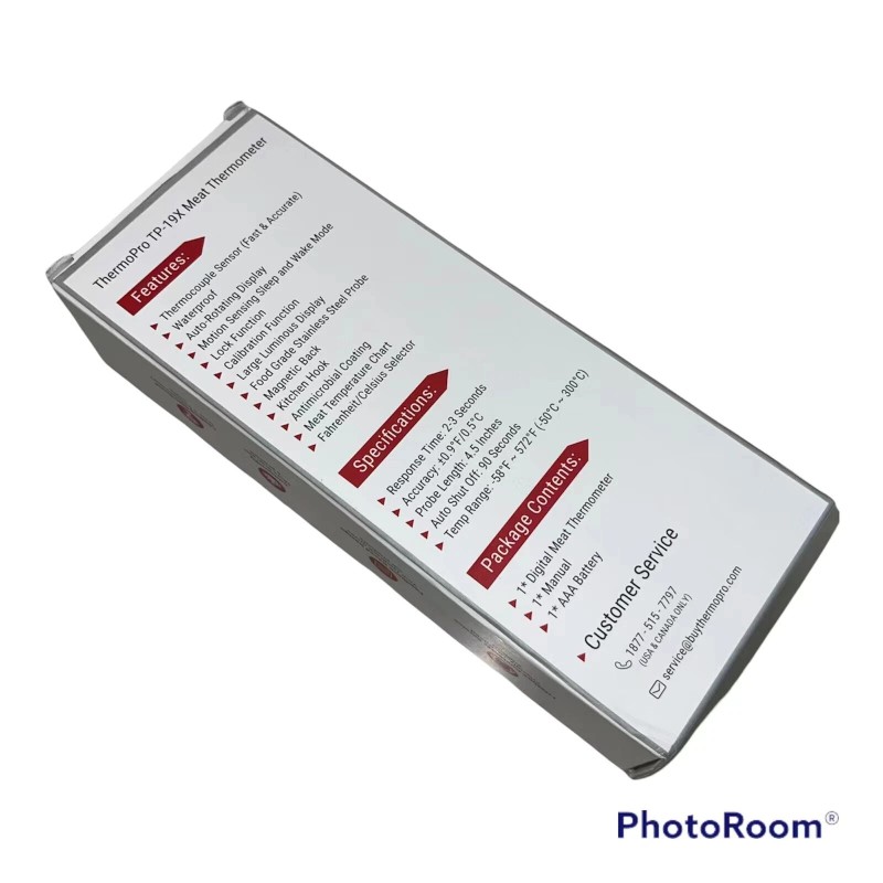 ThermoPro TP620 Instant Read Meat Thermometer with Thermocouple Sensor, Ambidext