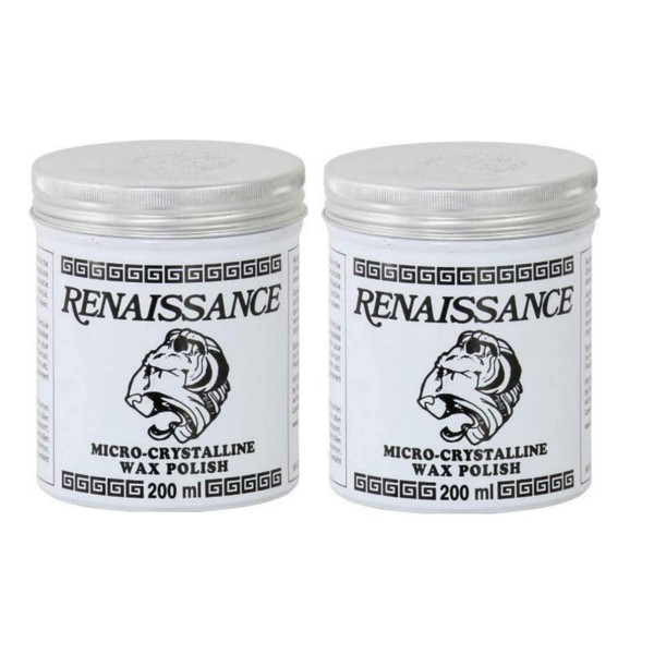 Set of 2 Renaissance Wax Polish Micro-crystalline 200ml Containers