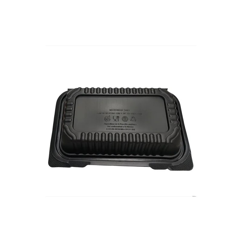 Contenedor Liso 9x6 Pulgadas Desechable Biodegradable 150pzs