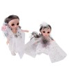 2pcs 6.7 Inch Girl Doll Joint Movable Exquisite Lovely Doll