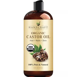 Organic Castor Oil Aceite De Ricino Natural Organico 16 oz